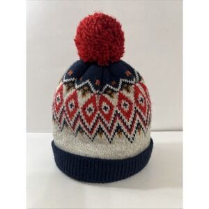 Old Navy Pom Pom Hat Beanie Size L , Large Sherpa Type‎ Lining